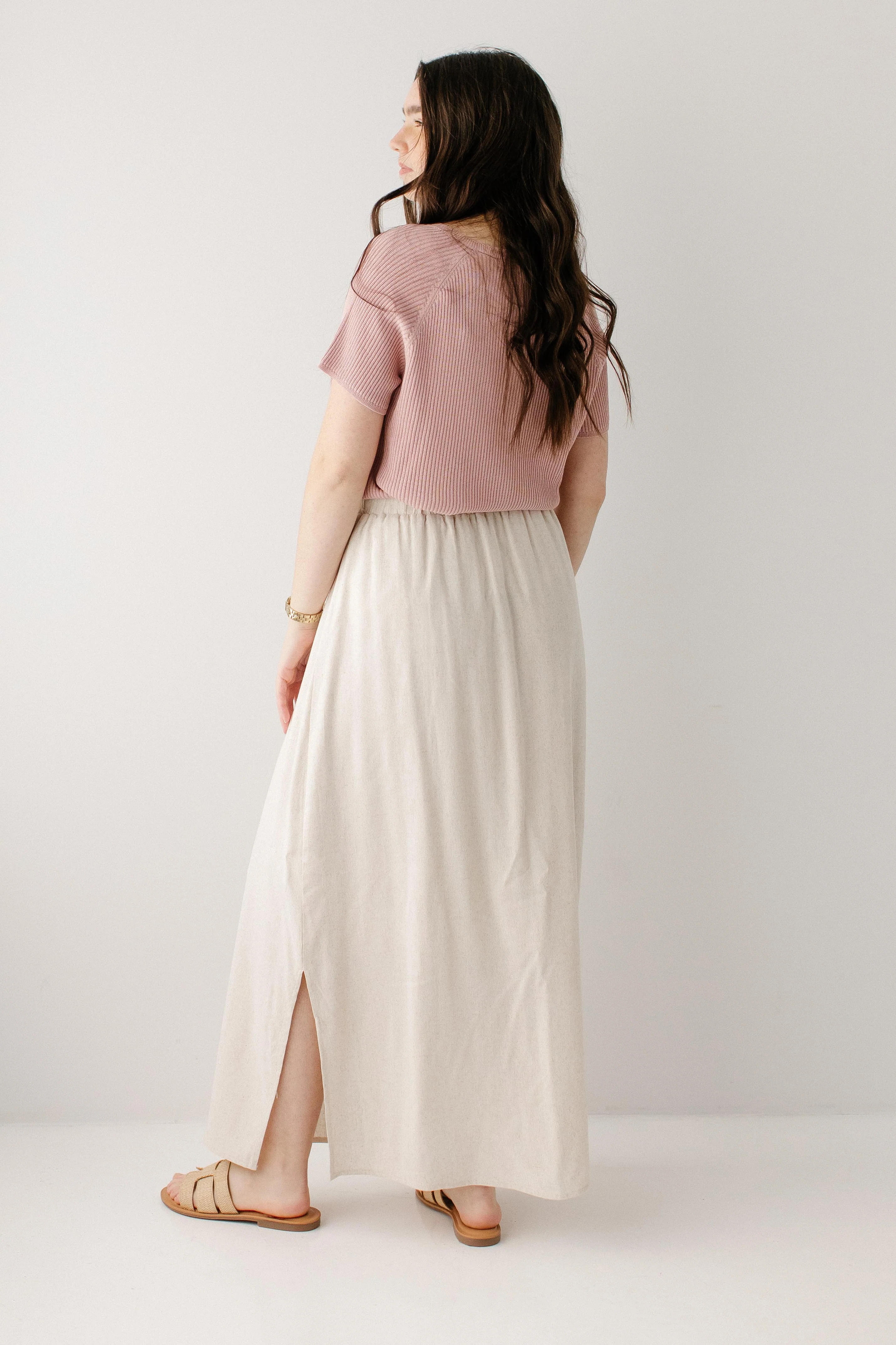 Vera Linen Blend Maxi Skirt - Image 6