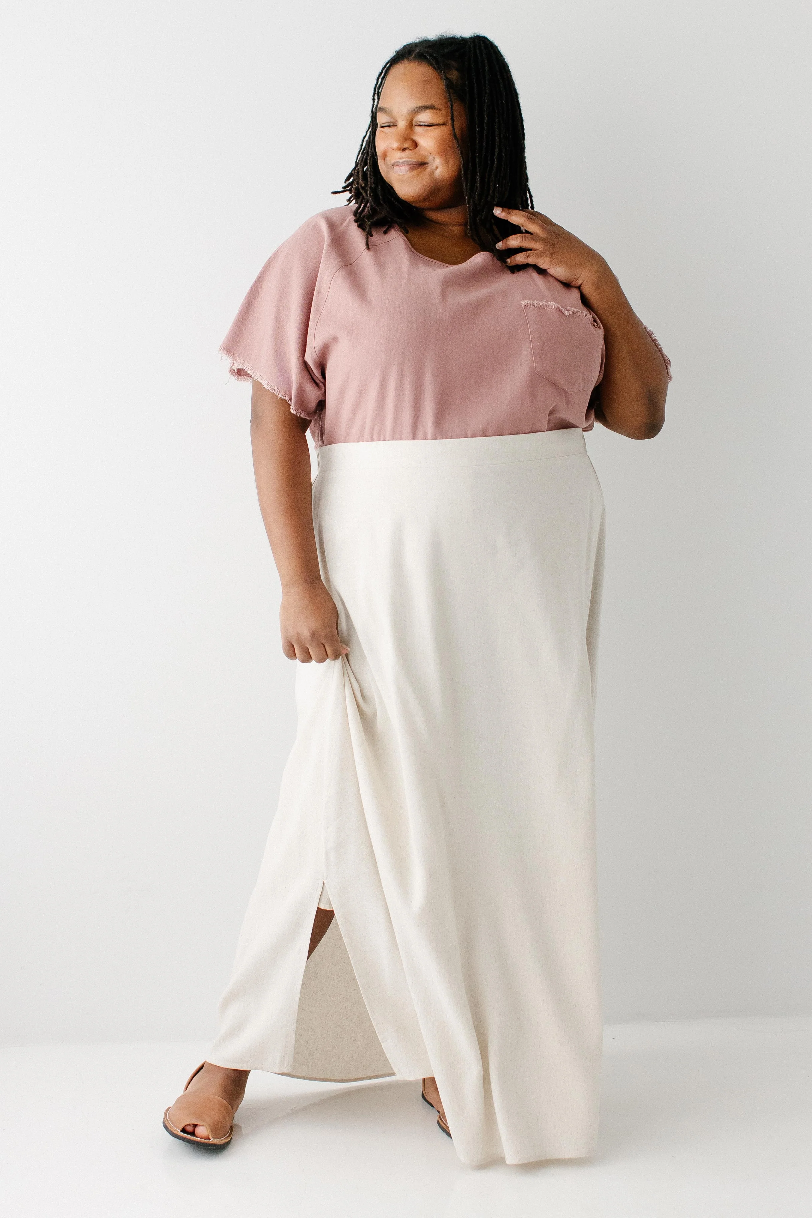 Vera Linen Blend Maxi Skirt - Image 9