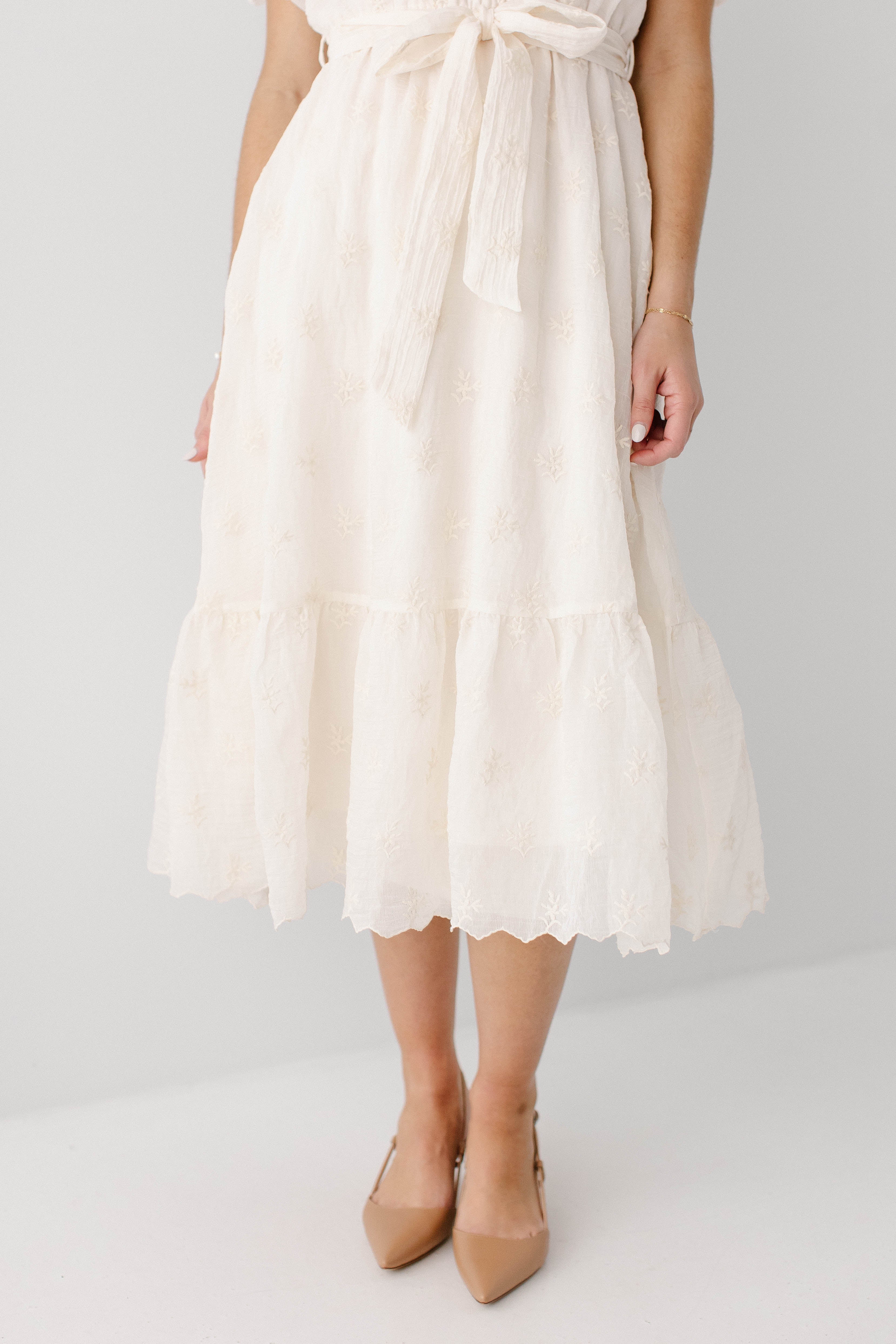 'Verona' Embroidered Midi Dress FINAL SALE - Image 4