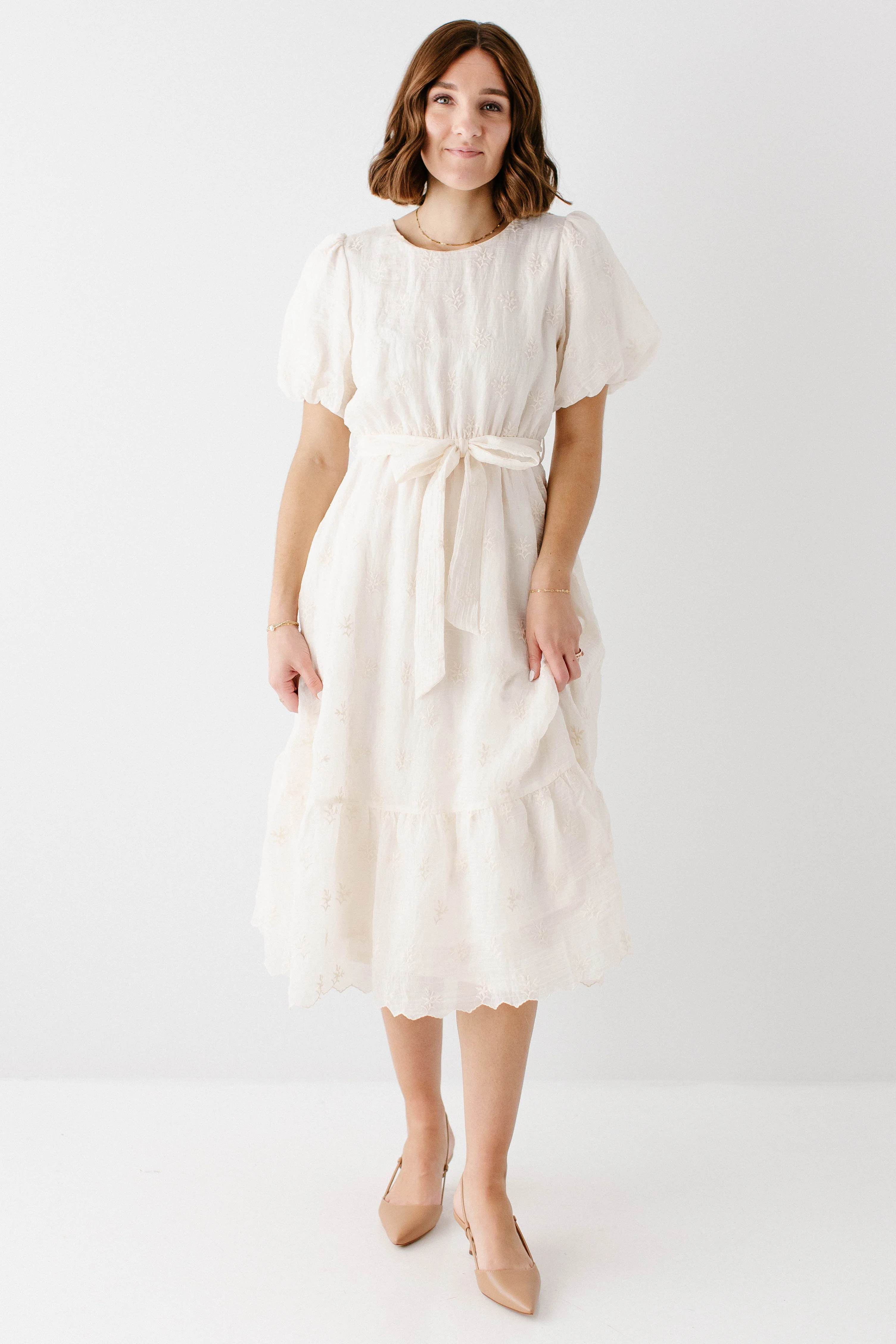 'Verona' Embroidered Midi Dress FINAL SALE - Image 5