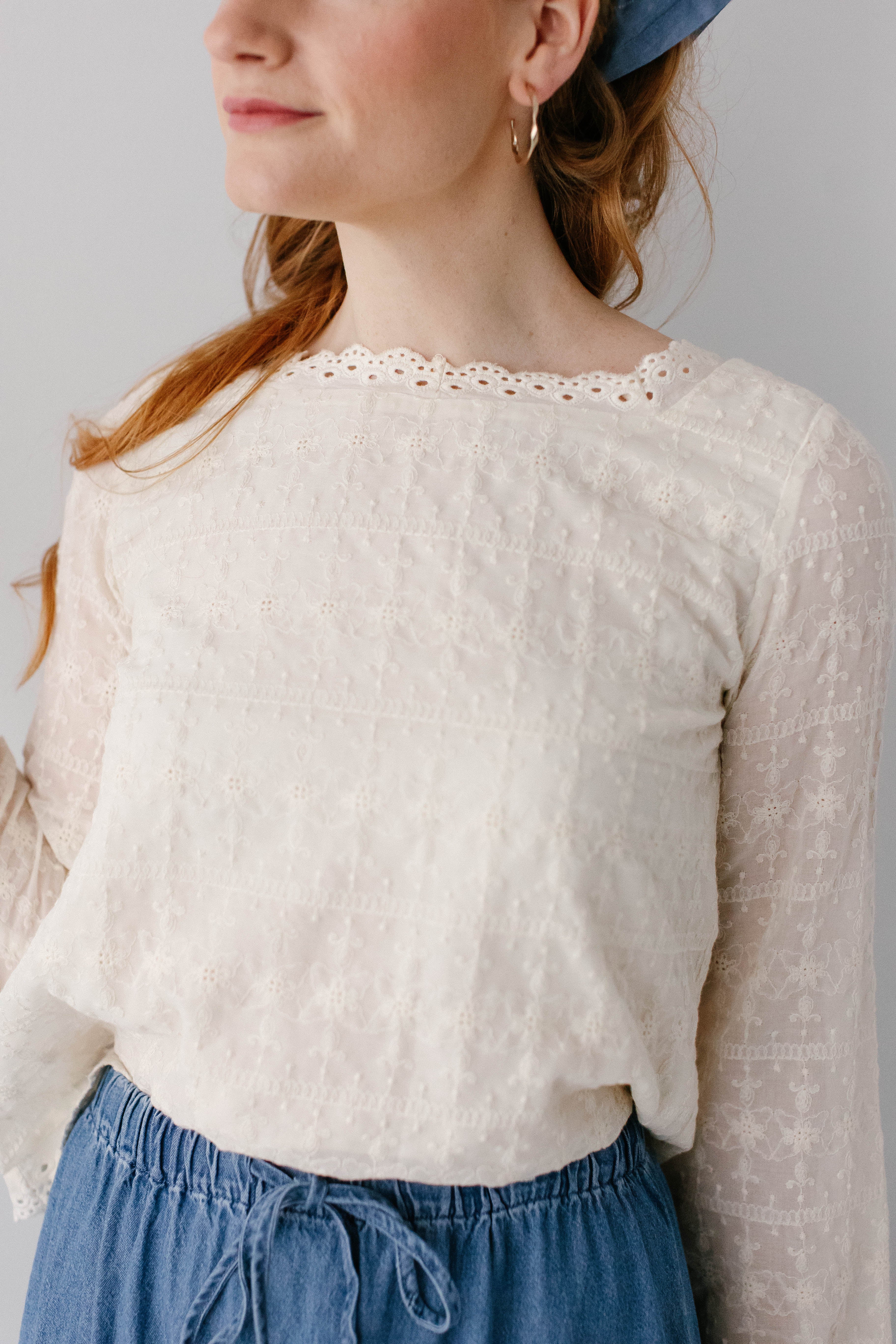Victoria Embroidered Lace Top - Image 5