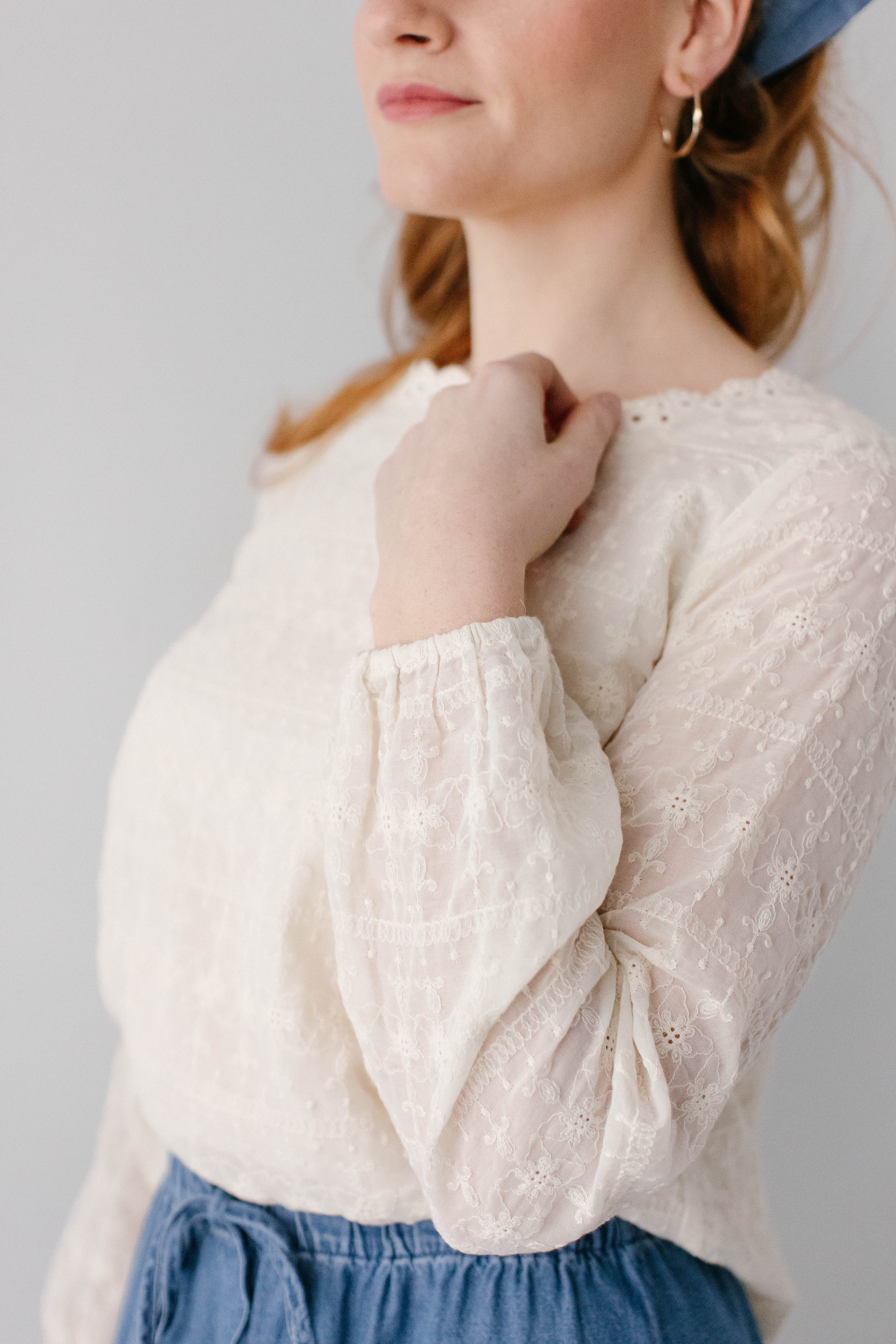 Victoria Embroidered Lace Top - Image 6