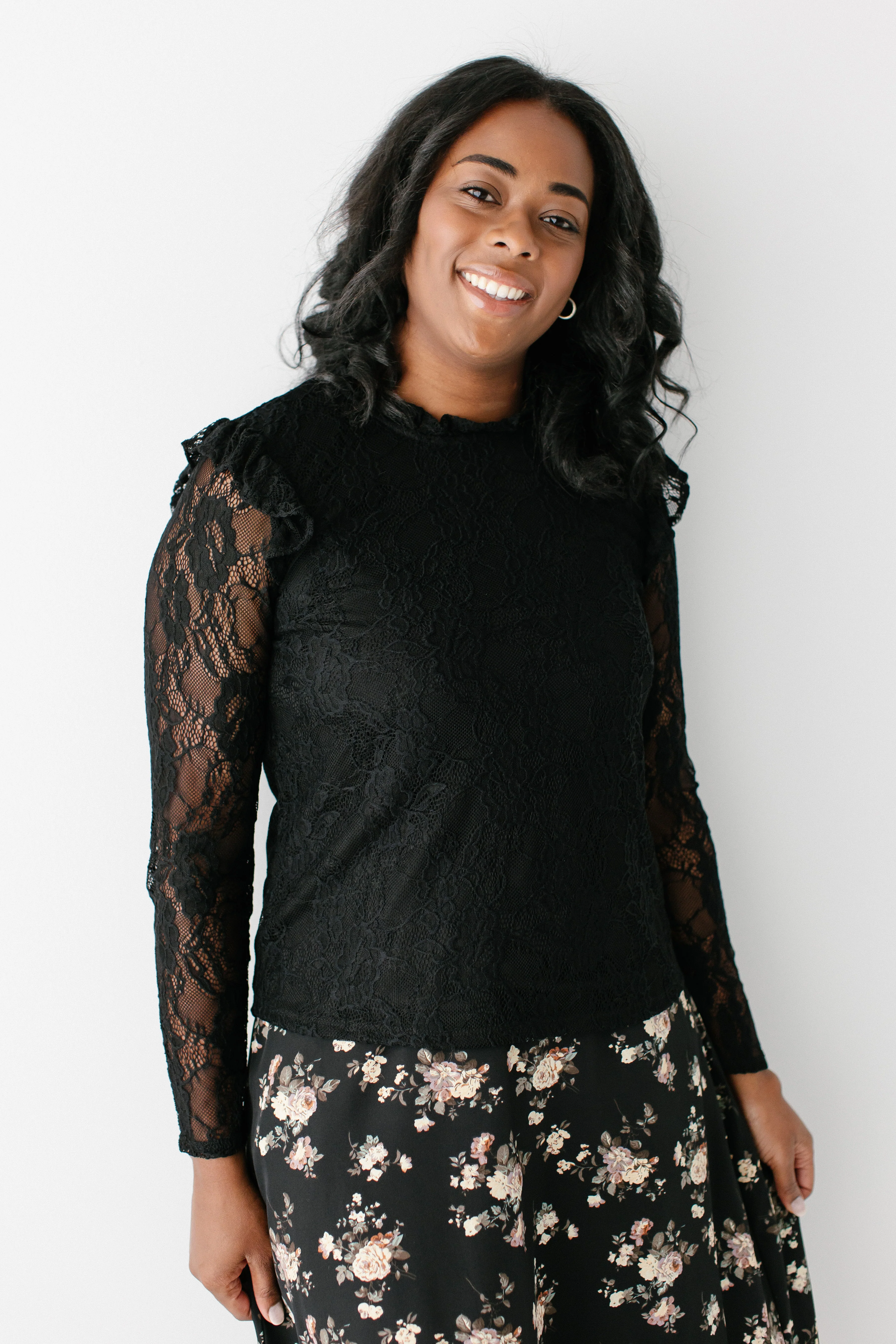 Viveca Lace Overlay Top FINAL SALE - Image 5