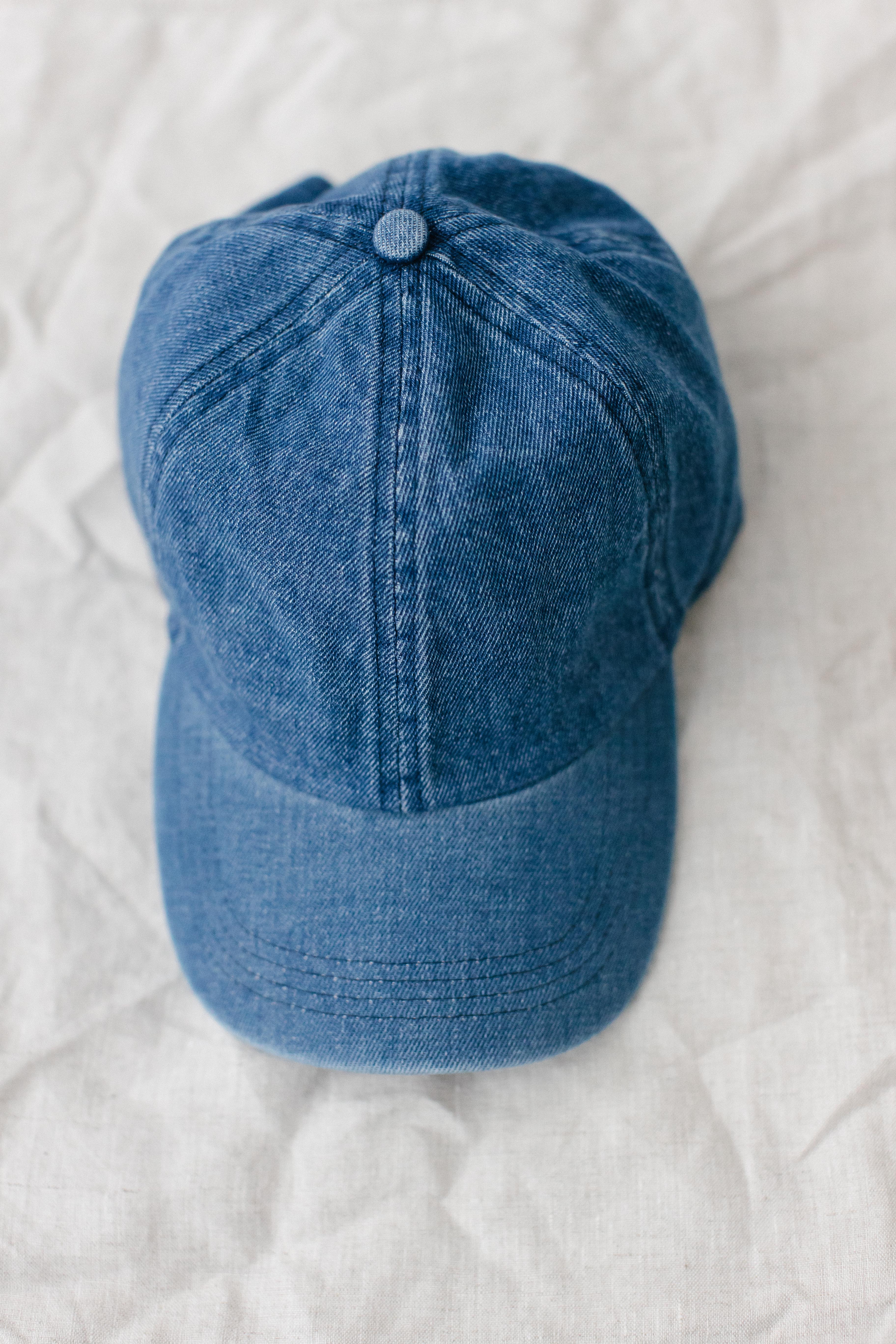 Washed Denim Baseball Cap - Image 4