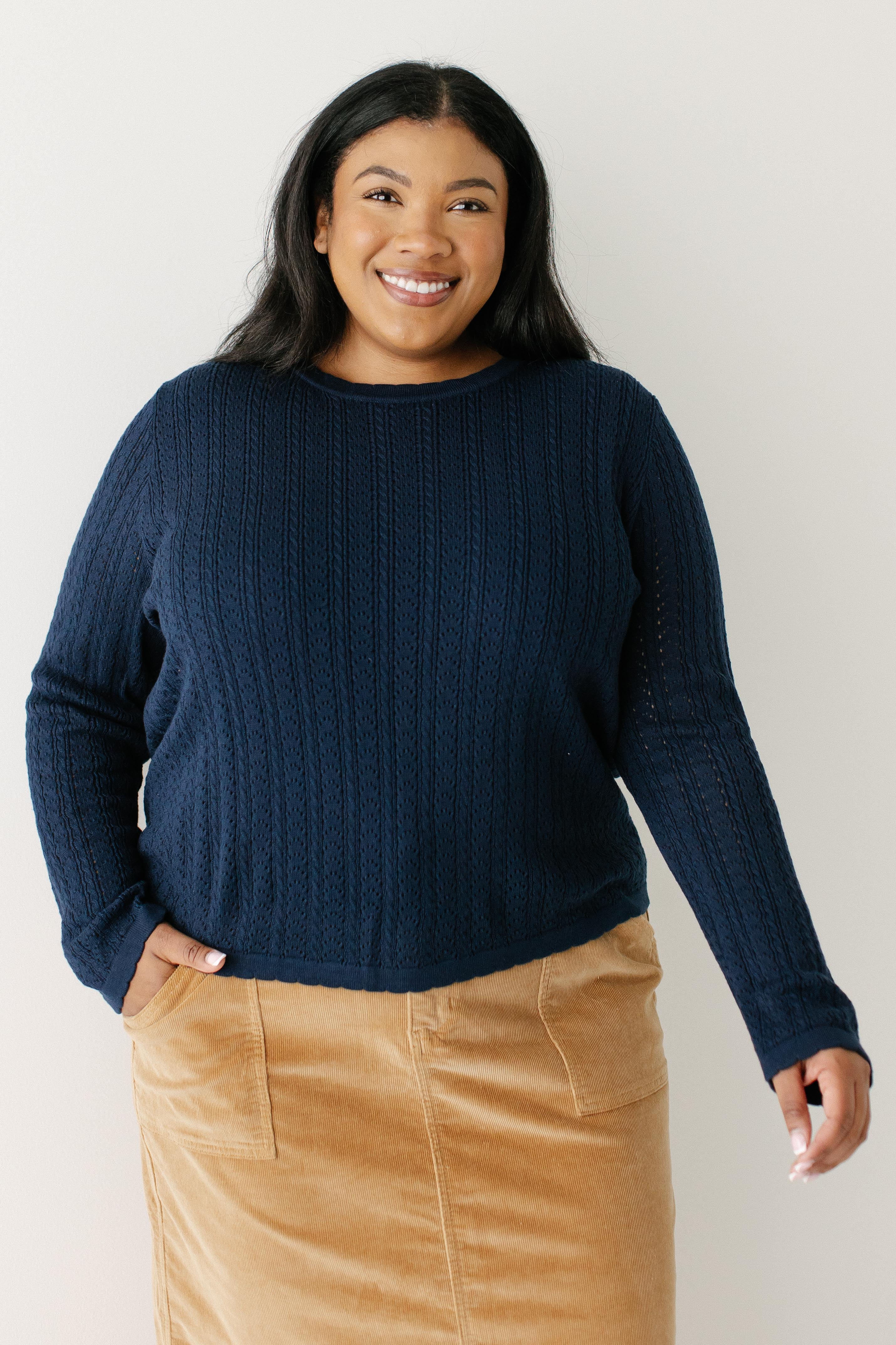 Waverly Pointelle Sweater FINAL SALE - Image 2
