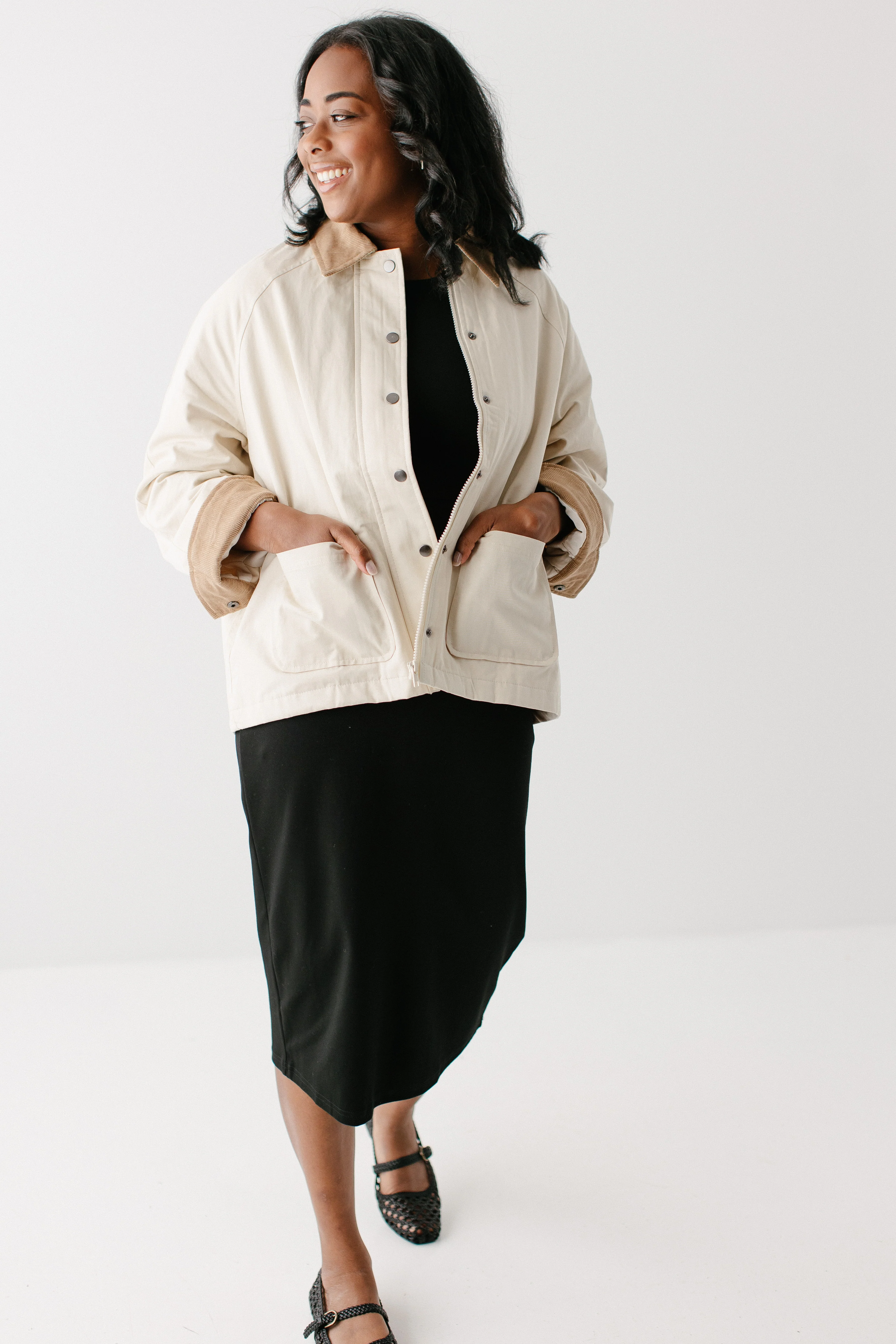 'Weston' Corduroy Contrast Barn Jacket FINAL SALE - Image 3
