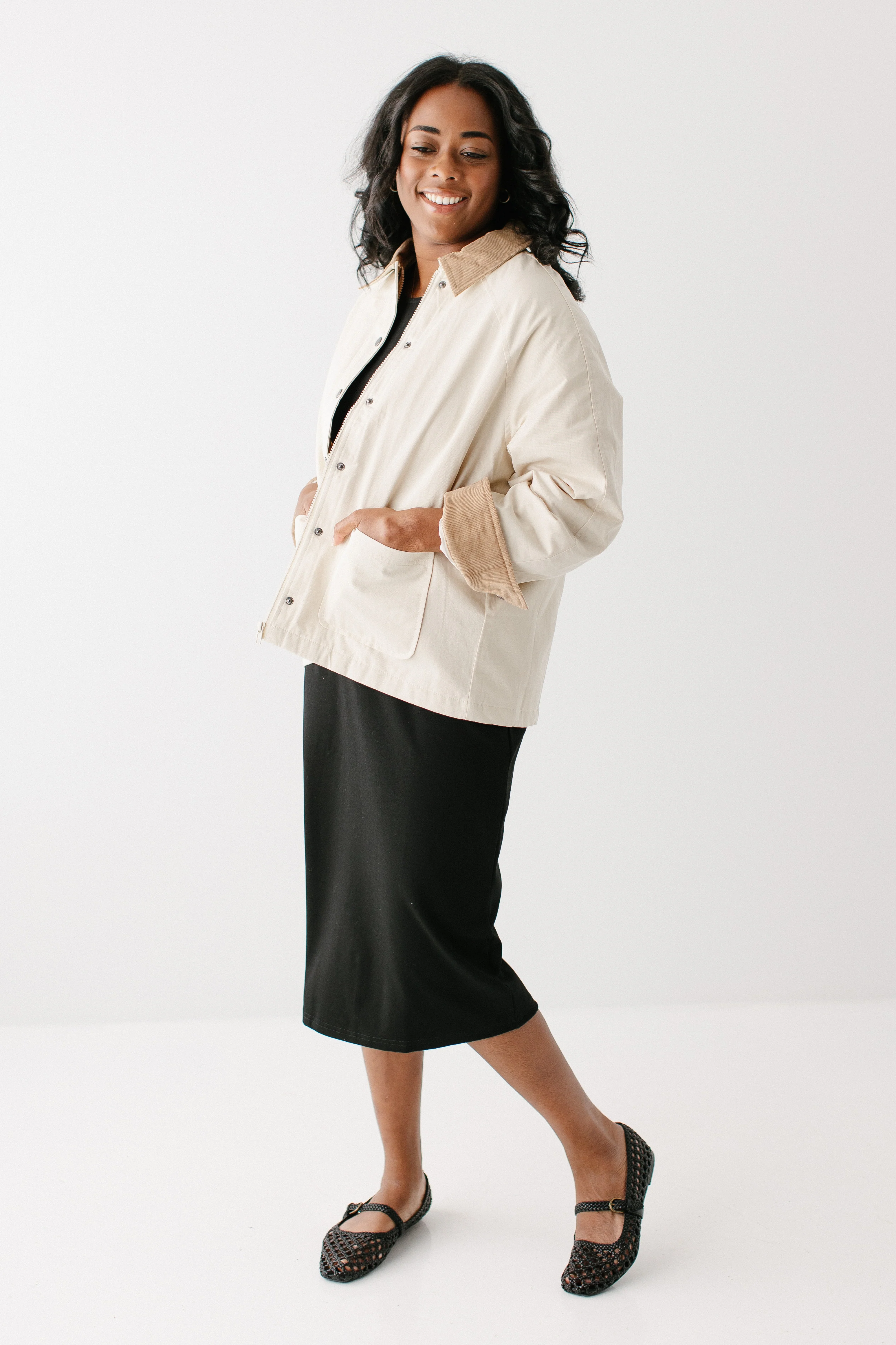 'Weston' Corduroy Contrast Barn Jacket FINAL SALE - Image 4