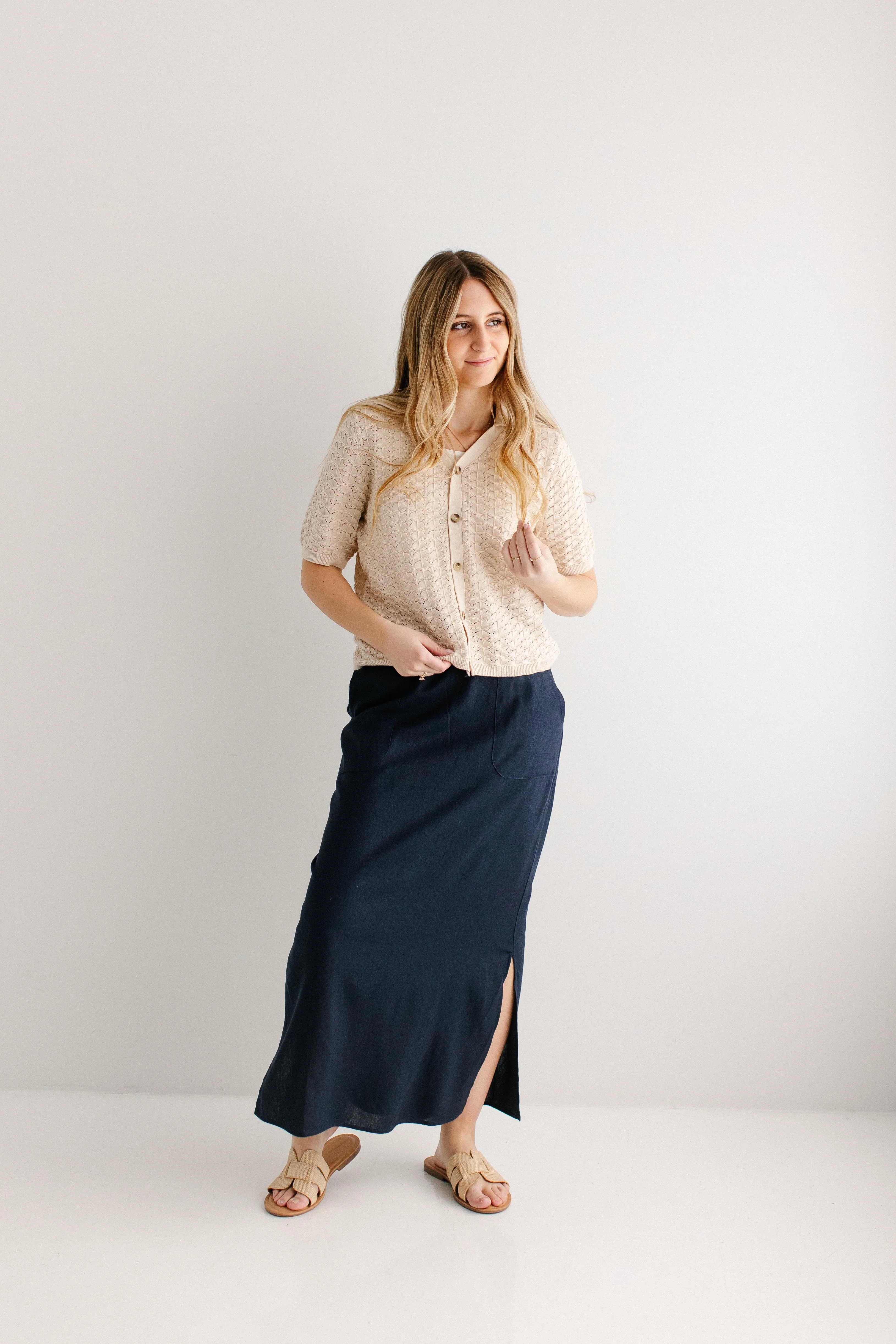 Winslet Tie Waist Maxi Skirt - Image 8