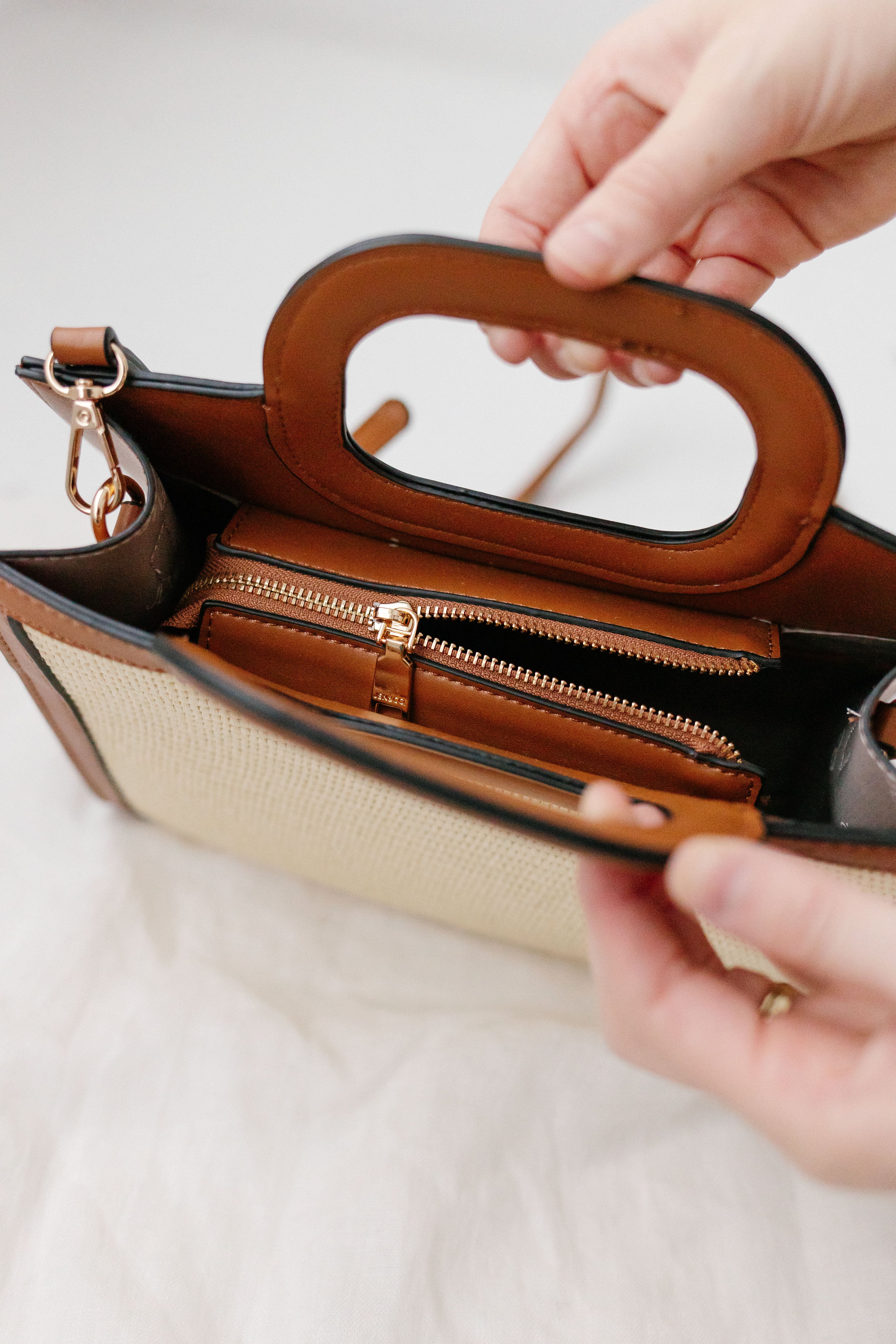 Woven Square Handle Purse - Image 2