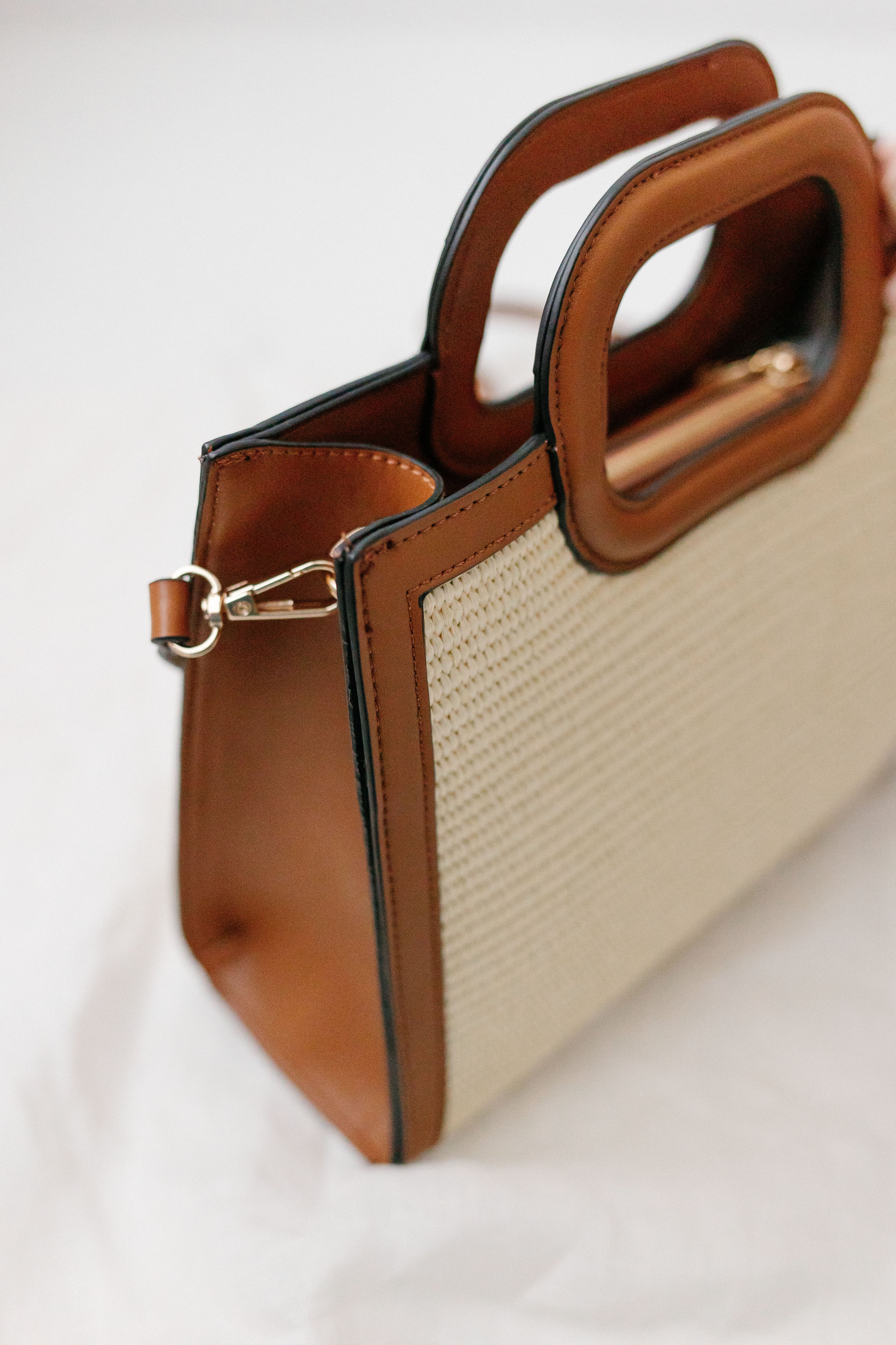 Woven Square Handle Purse - Image 4