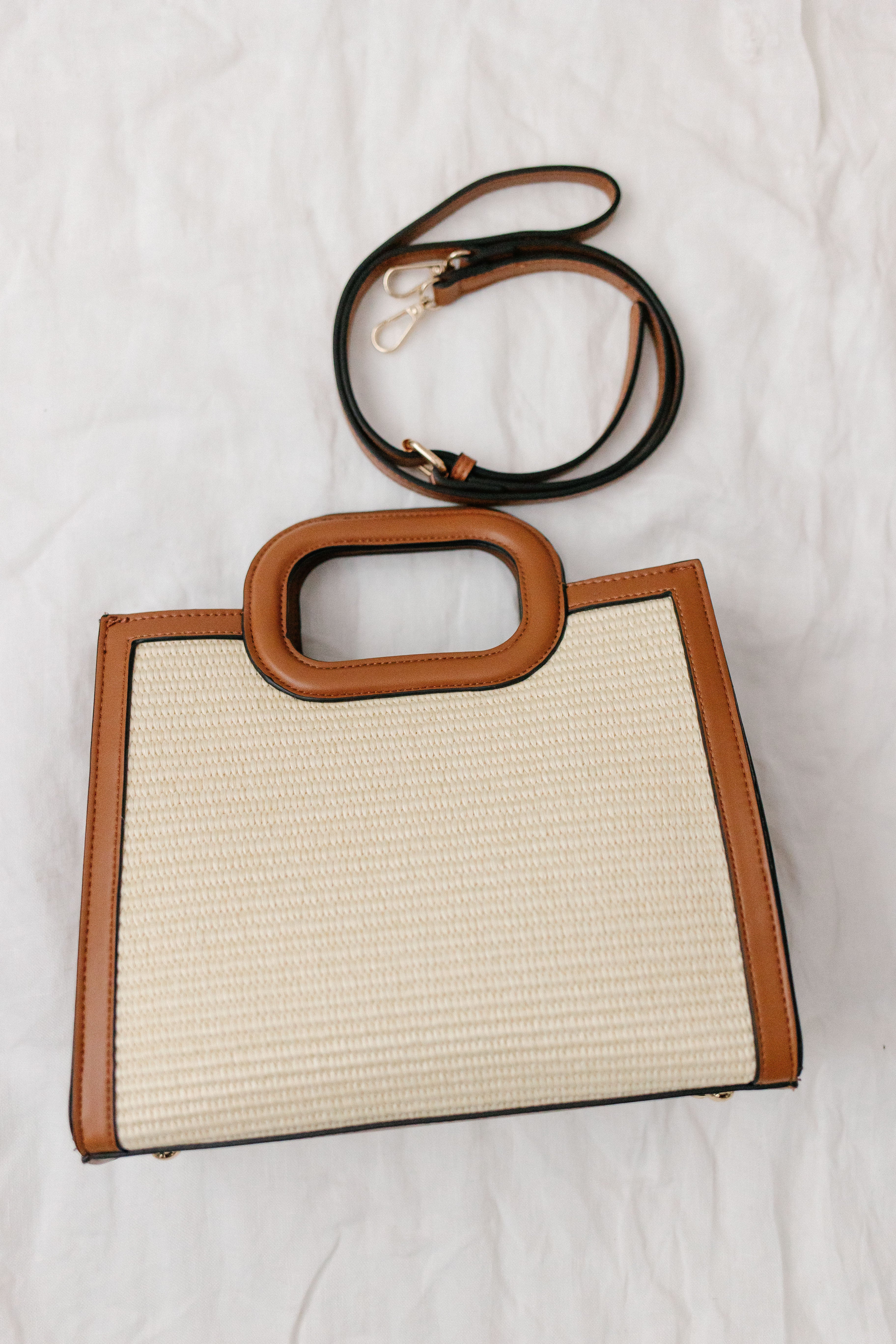 Woven Square Handle Purse - Image 6