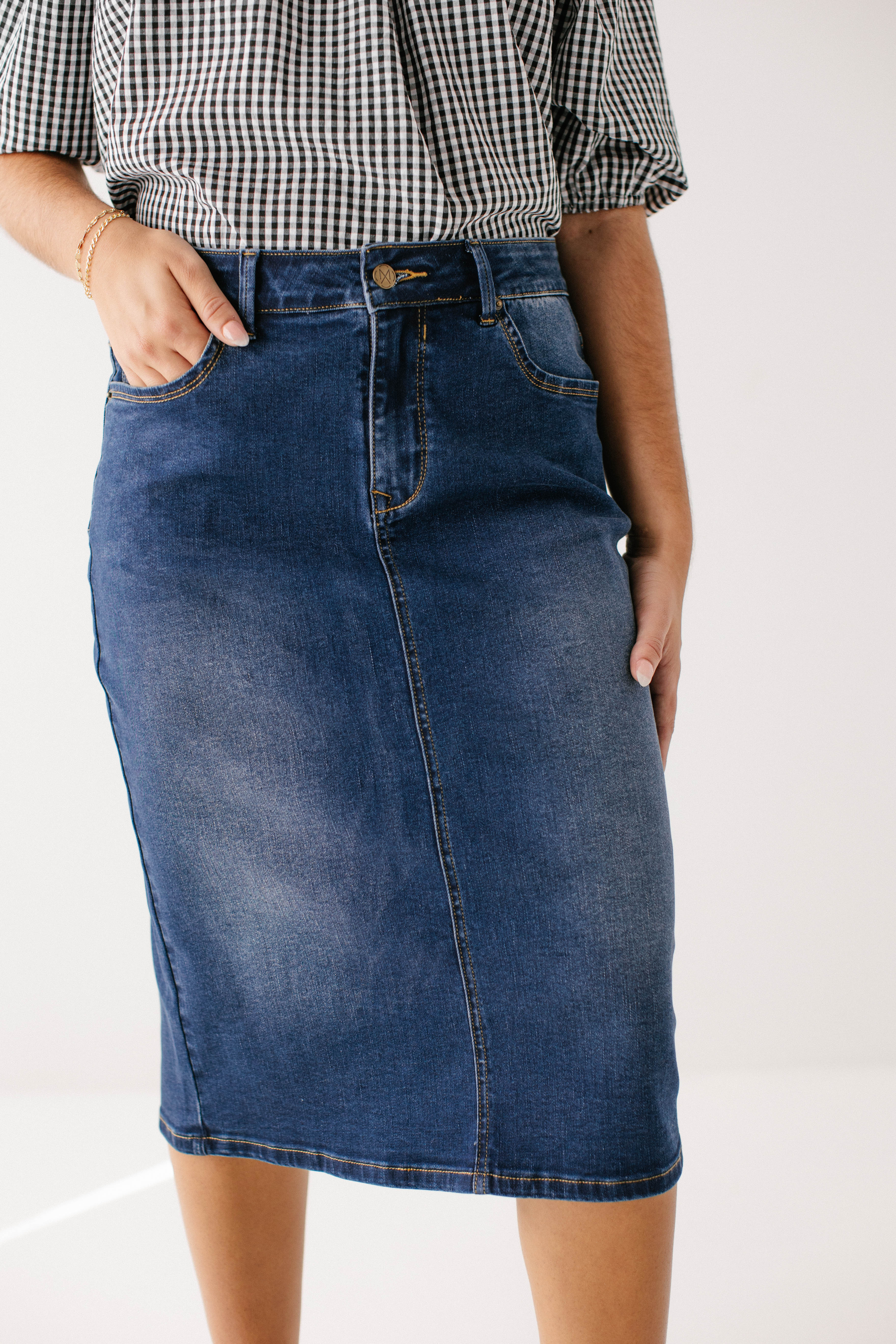 Wren Classic Denim Skirt - Image 14