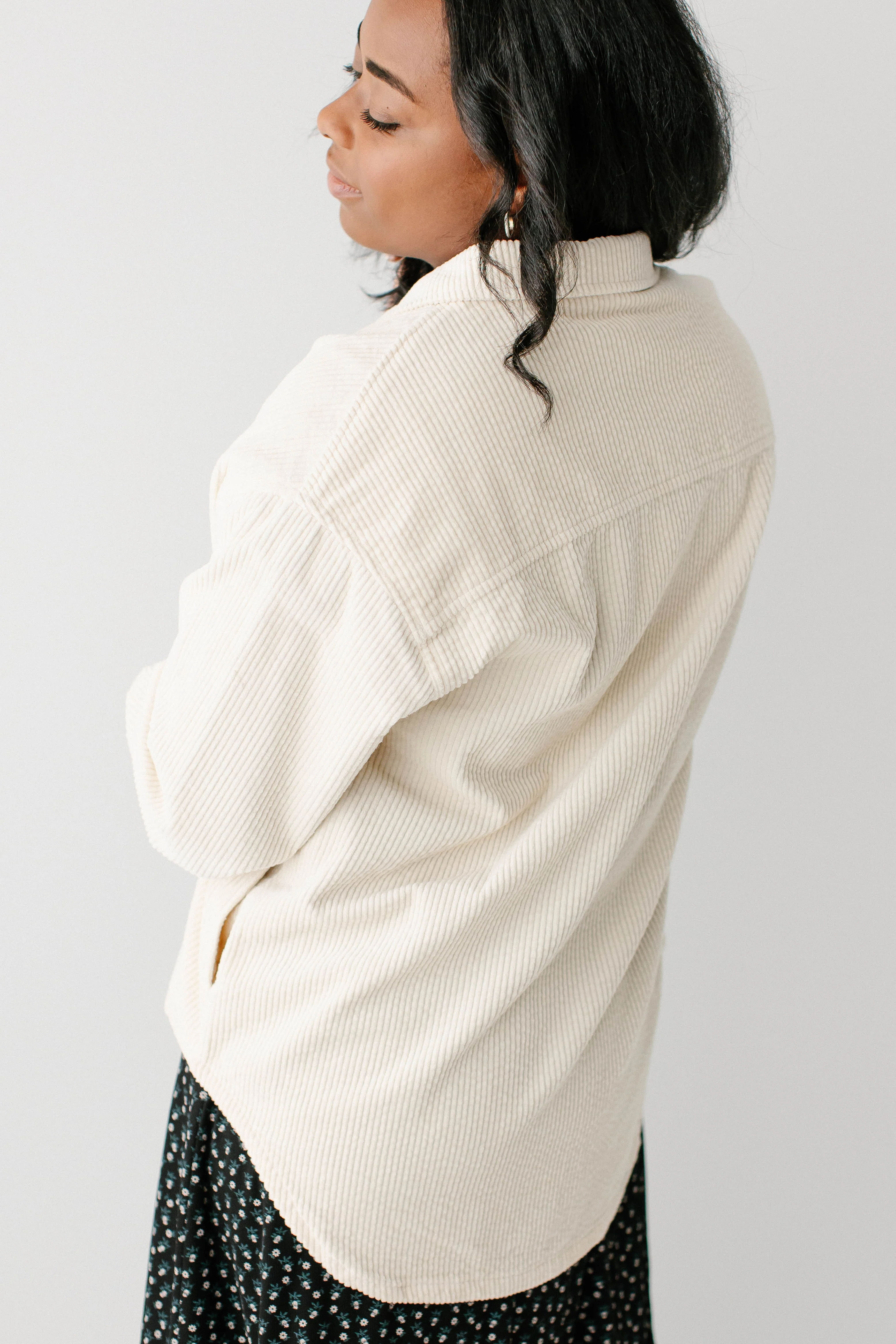'Wynter' Corduroy Button Down Shacket FINAL SALE - Image 6