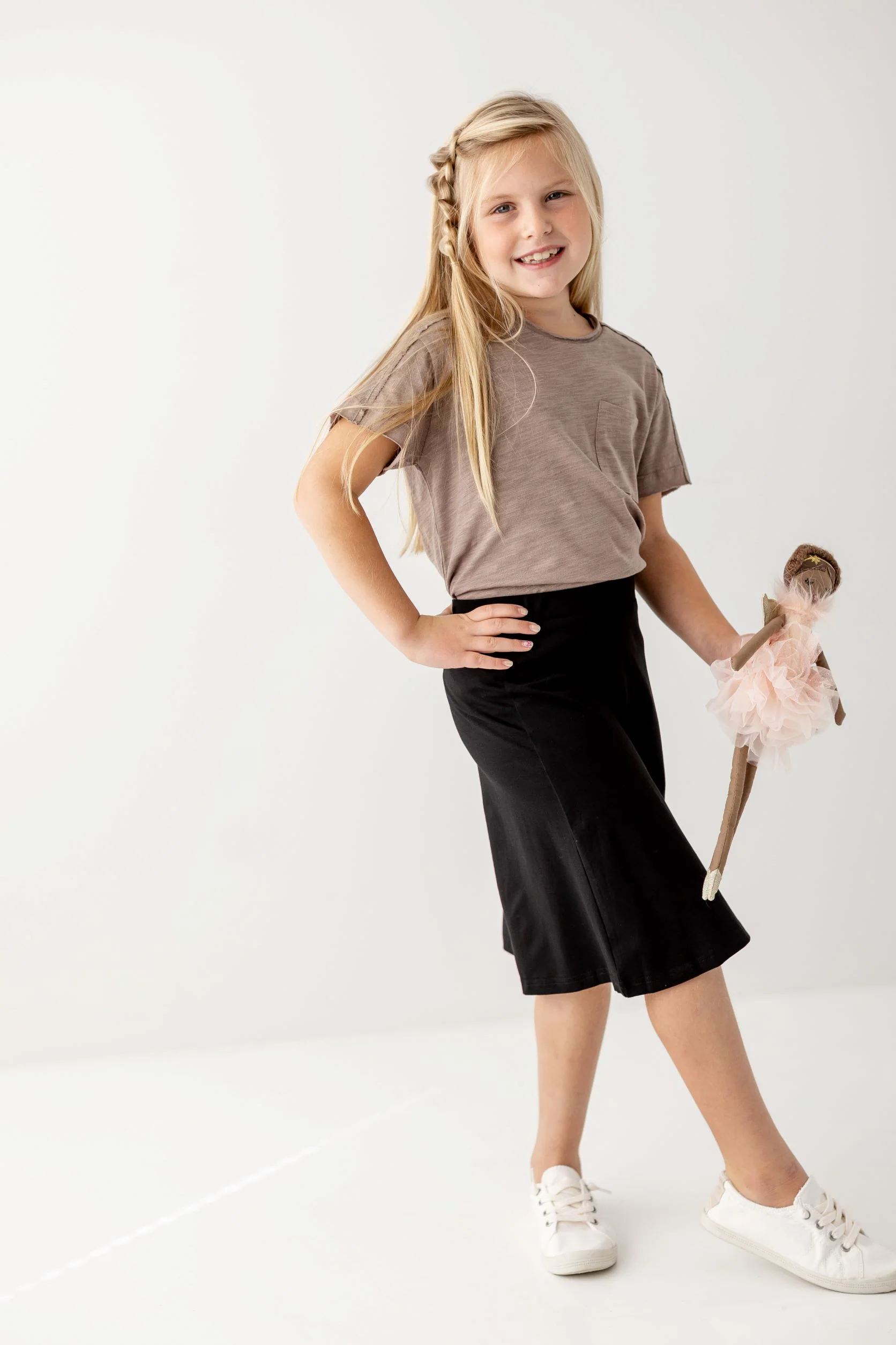 Zoey Girl Skort in Black - Image 4